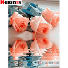 kexinzu Full 5D DIY Square/Round Diamond Painting"Rose petal"3D Embroidery Cross Stitch Mosaic diamondpainting Gift K@999 2024 - buy cheap