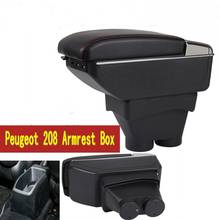 For Peugeot 208 Armrest Box Peugeot 208 Universal Car Central Armrest Storage Box cup holder ashtray modification accessories 2024 - buy cheap