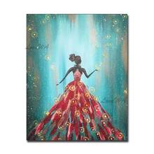 Hand-painted Abstract African Sexy Woman Oil Painting Picture Wall Art Unframed Figure Paintings Art Living Bedroom Decoration 2024 - buy cheap