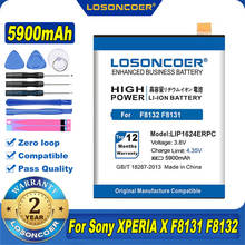 Losoncoer-bateria 100% original para celular sony, bateria 5900mah bat1624erpc para xperia x performance xp f8132 f8130 2024 - compre barato