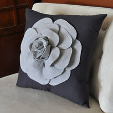 New Handmade solid flower rose cushion Cushion Cover covers sofa bed car  Dec  home room Dec no filling wholesale 2024 - buy cheap