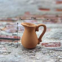 Mini vaso de cerâmica para casa de bonecas 1/12 acessórios miniatura vaso de flores de simulação modelo para decoração de casa de boneca ob11 2024 - compre barato