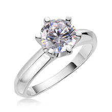 Женское кольцо из серебра 925 пробы, с синтетической вставкой 2024 - купить недорого