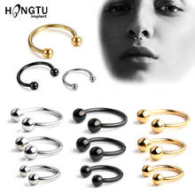 3PCS Horseshoes Eyebrow Piercing Rings Ball Nose&Lip Piercing Ring Multiuse Ear Tragus Earring Unisex Body Piercing Jewelry 16G 2024 - buy cheap