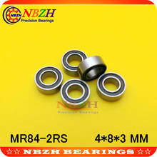 NBZH sale price Blue rubber seal cover double rubber sealing cover miniature ball bearing MR84-2RS  4*8*3 mm 2024 - buy cheap