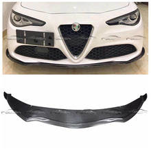 Car Styling For Alfa Romeo Giulia Sport Sedan 4 Door Bumper Carbon Fiber Car body kit front lip 2016 2007 2018 2024 - buy cheap