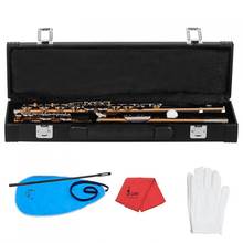 Gold 16 Holes ToneC Flute Cupronickel Body Silver Keys with Storage Leather Box Cleaning Cloth Stick Gloves Etc 2024 - buy cheap