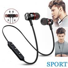 Headset magnético bluetooth, fone de ouvido com microfone estéreo esportivo para todos os smartphones 2024 - compre barato