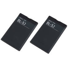 BL-5J 2pcs 1320mAh Bateria Recarregável de Telefone Celular para Nokia 5230 5233 5800 3020 N900 C3 Lumia 520 525 530 5900 Baterias 2024 - compre barato