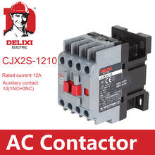 CJX2s-1210 AC Contactor DELIXI 12A 3 Poles NO Coil Voltage 24V 36V 110V 220V 380V 50/60Hz Din Rail Mounted 2024 - buy cheap