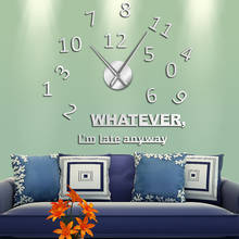 Reloj de pared con frase inspiradora de todos los modelos, arte de pared con números grandes, bricolaje, para pared de salón, regalos 2024 - compra barato