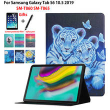 Funda protectora de dibujos animados para tableta Samsung Galaxy Tab S6 10,5, SM-T860, T860, T860, 2019 ", carcasa de piel, regalo 2024 - compra barato