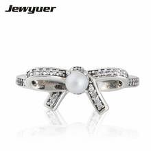 Winter collection Delicate Sentiment ring 925 sterling silver jewelry bow Rings For Women Engagement wedding Ring anillos RIP049 2024 - buy cheap