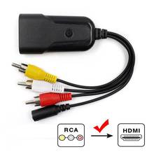 Адаптер AV/RCA в HDMI, конвертер с поддержкой сигнала AV в 1080P, HDMI, AV в HDMI, видеоконвертер 2024 - купить недорого