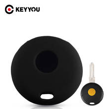 KEYYOU 10X 1 Button Silicone Car Key Case For Mercedes Benz Smart Fortwo Cabrio City Cross Remote Fob Cover 2024 - buy cheap