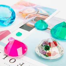Molde de diamante de silicona transparente 3 en 1, herramienta de fabricación de joyería, Moldes de resina epoxi de forma de corte artesanal decorativo 2024 - compra barato