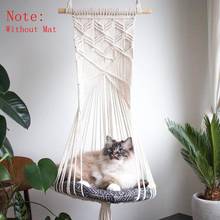 Cotton Handwoven Tapestry Pet Cat Hammock Bed Swing Bohemian Wall Hanging Macrame For Home Bedroom Decoration Without Mat 2024 - buy cheap