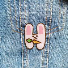 Cute Aniaml Pins Vintage Women's Brooch Cartoon Rabbit Letter H Badges Lapel Pin Hat Coat Accessories Jewelry Christmas Gifts 2024 - buy cheap