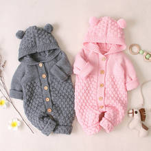 Newborn Autumn Winter Warm Long-sleeve Button Baby Rompers Jumpsuit Children Boys Girls Overalls Baby Clothes Baby Boy Romper 2024 - buy cheap