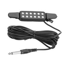 Amplificador de cable para micrófono, Clip de 12 agujeros para pastilla de sonido, altavoz para guitarra eléctrica acústica, transductor, accesorios de guitarra 2024 - compra barato