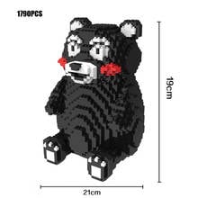 Kumamon nanobrick toy Japan cartoon figures black bear micro diamond block assembly building bricks model collection for gifts 2024 - buy cheap