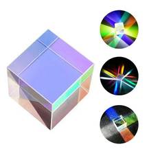 Dichroic Glass Optical Color X-Cube Four Side Polished Prism Glass K9 For Teaching Rainbow 5*5*5mm Experiment Cube F2H9 2024 - buy cheap
