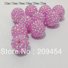 12mm/14mm/16mm/18mm/20mm/22mm Light Red Purple AB (#93)Resin Rhinestone Beads For Fashion Chunky Kids/Necklace/DIY 2024 - buy cheap