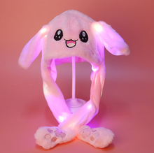 Fun Hats baby Led lights hats cute rabbit ears Plush ears removable hats kids glow winter warm party hats 2024 - buy cheap