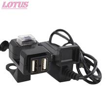 Motorbike Charger Adapter Power Supply Socket for Phone Motorcycle GPS MP4 Dual USB Port 12V Waterproof Handlebar 2024 - buy cheap