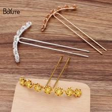 BoYuTe New Arrive (2 Pieces/Lot) 12.5*88MM Metal Alloy Flower Hair Stick Diy Retro Hair Jewelry Accessories Hand Made Materials 2024 - buy cheap