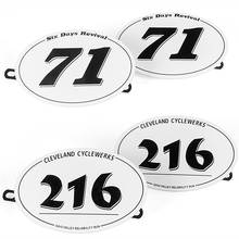 ABS Vintage Motorcycle modified cafe racer climbing number Table NUMBER PLATE NO.71/NO.216 for MOTO CAFE RACER Tracker Scrambler 2024 - buy cheap