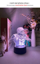 Акриловая лампа с 3d-изображением, светодиодный светильник, будильник Томаса Эдварда Патрика Брэди младшего, базовый ночсветильник для фанатов 2024 - купить недорого