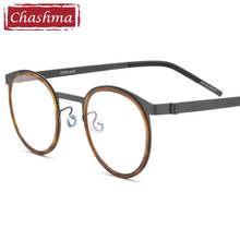 Chashma Screwless Eyewear Round Men Titanium Prescription Top Quality Thin Flexible Optical Frame Women Light Retro Glasses 2024 - buy cheap