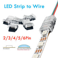 Conector de tira de led 3 pinos, tira de conector de led para faixa para ws2811 ws2812b, não é à prova d'água, luz de led sem soldagem, 5 peças 2024 - compre barato