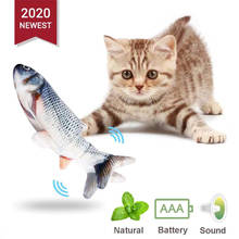 Игрушка для кошек, интерактивная электронная игрушка для домашних животных, 3D симуляция, форма рыбы, кошачья игрушка, игровые принадлежности 2024 - купить недорого