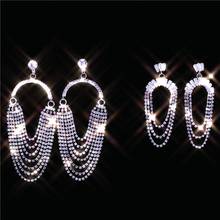 Fashion Long Tassel Crystal Earrings for Women 2920 Bijoux Luxury Shiny Gold Color Star Dangle Earrings Jewelry Gifts 2024 - buy cheap