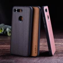 Funda de madera para Huawei Honor View 20 10, carcasa suave de TPU, silicona, PC duro y madera, piel de PU, fundas para Honor View 10 2024 - compra barato