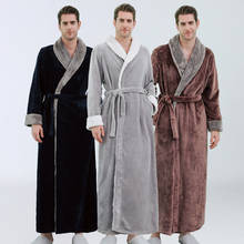 Men's Sleep Robes Winter Thick Maxi Long Velvet Kimono Bathrobe Sashes Pajamas Warm and Luxury Men Clothing Peignoir Sleepwear 2024 - buy cheap