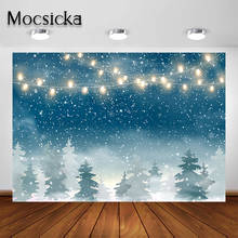 Mocsicka Winter Wonderland Snowflake Photo Backdrop Christmas Bokeh Birthday Decor Portrait Photography Background Photocall 2024 - buy cheap
