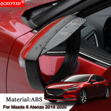 Espejo retrovisor ABS para coche, protector contra la lluvia, cubierta antilluvia, accesorios adhesivos para Mazda 6 Atenza 2019 2020 2024 - compra barato