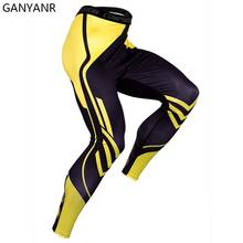 GANYANR Men Running Tights Leggings Compression Pants Gym Sportswear Fitness Sexy Basketball Yoga Workout Track Training Dry Fit 2024 - buy cheap