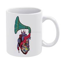 Caneca branca de coração modular, caneca de café, chá da tarde, natal, caneca de cerâmica de 330ml para café eurorack, sintonizador modular 2024 - compre barato