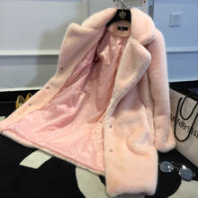 High Grade Milk Plush Fur Coat Female Autumn Winter Thick Fur Long Jackets Slim Women Plus Size Warm Parka Faux Fur Coats 2024 - buy cheap