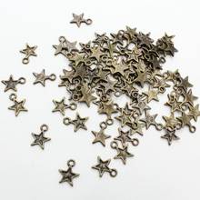 500 peças 10mm mini pingente estrela cinco pontas amuletos bronze antigo colar pingente artesanal pendurado artesanato brincos diy busca 2024 - compre barato