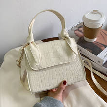 Bolsa de ombro feminina de couro artificial com estampa de crocodilo, bolsa de mão quadrada da moda para mulheres, nova, 2020 2024 - compre barato