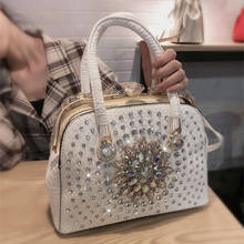 Bolsa feminina para noite 2021, bolsa de ombro portátil com detalhes de diamante, em pu 2024 - compre barato