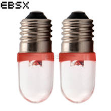 EBSX-bombilla de tornillo E10, 1 SMD F8, luz LED convexa, lente, luz blanca, azul, roja, ámbar, verde, DC 6V/100 V, 6,3 Uds. 2024 - compra barato