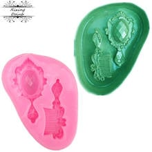 DIY Mirror Comb Soap Candy baking Fondant Mold Sugar Craft Cake Decorating Tools Christmas Silicone Mold 2024 - buy cheap