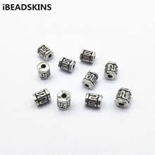 New arrival! 9x10mm 500pcs CCB Rhodium color Cylinder Shape beads for Earrings parts,hand Made Earrings Findings Jewelry DIY 2024 - buy cheap