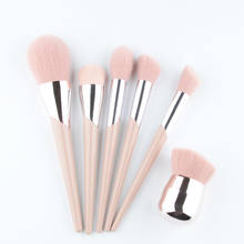 1 piece Pink Durable Face Kabuki brush Powder contour Angled sculpting Makeup brush Foundation Blusher Synthetic hair Portable 2024 - buy cheap